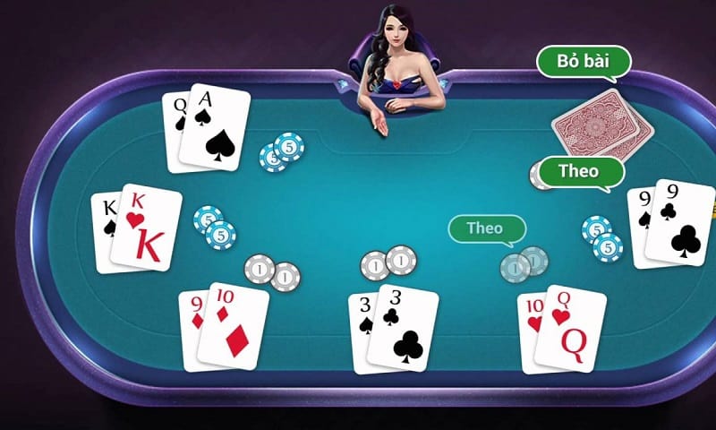 Game bài Poker gồm có nhiều vòng